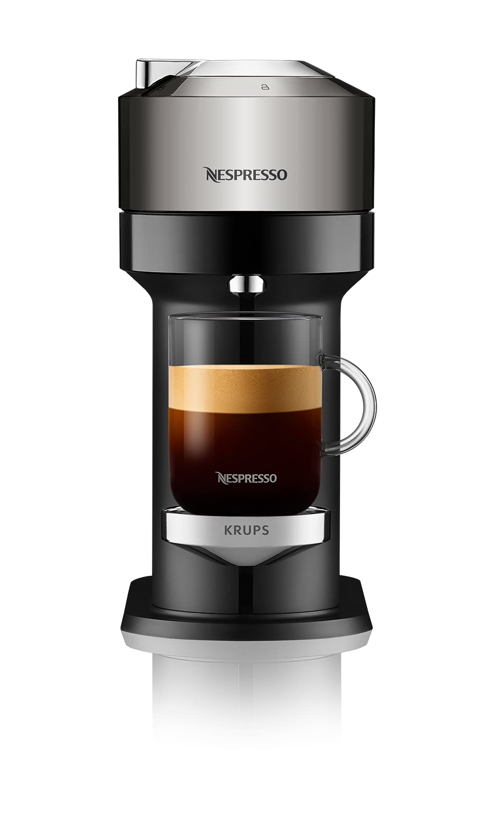 Vertuo Next machine à café Cafetière à dosette 1,1 L, XN910C10, Noir, Gris