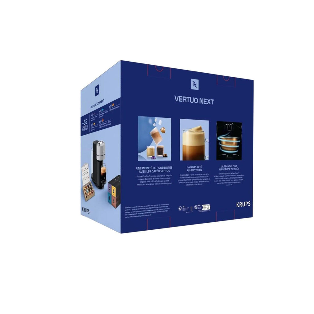 Machine à Café Vertuo Next Gris Claire+52 capsules offertes, Arrêt Automatique, YY5902FD, Gris