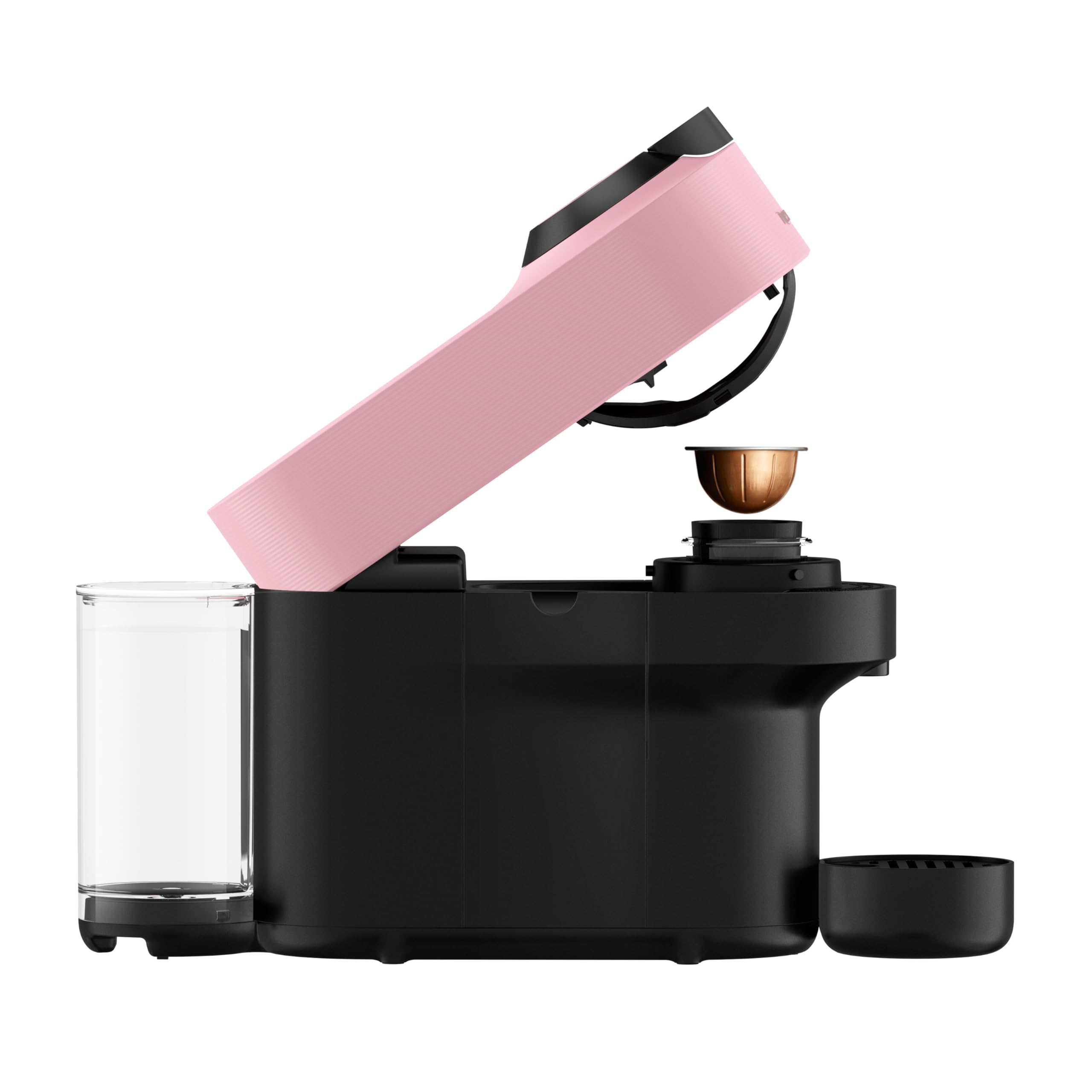 Machine à Café Vertuo POP Rose, Capsules café Vertuo seulement, Technologie Centrifusion, 5 Tailles de Tasses, Arrêt Automatique, ENV90.P, Rose