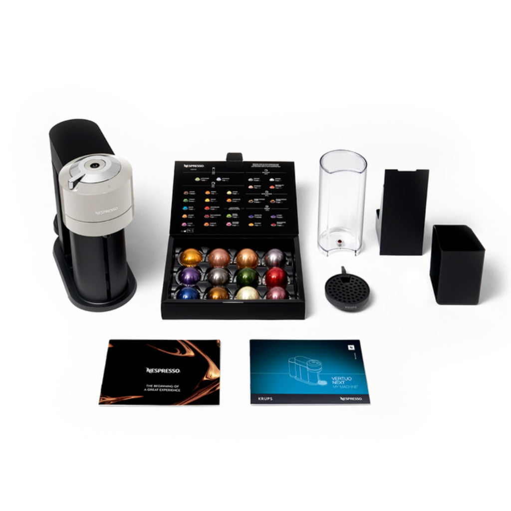 Machine à Café Vertuo Next, Capsules café Vertuo seulement, Technologie Centrifusion, 5 Tailles de Tasses, Arrêt Automatique, YY4298FD, Gris Clair