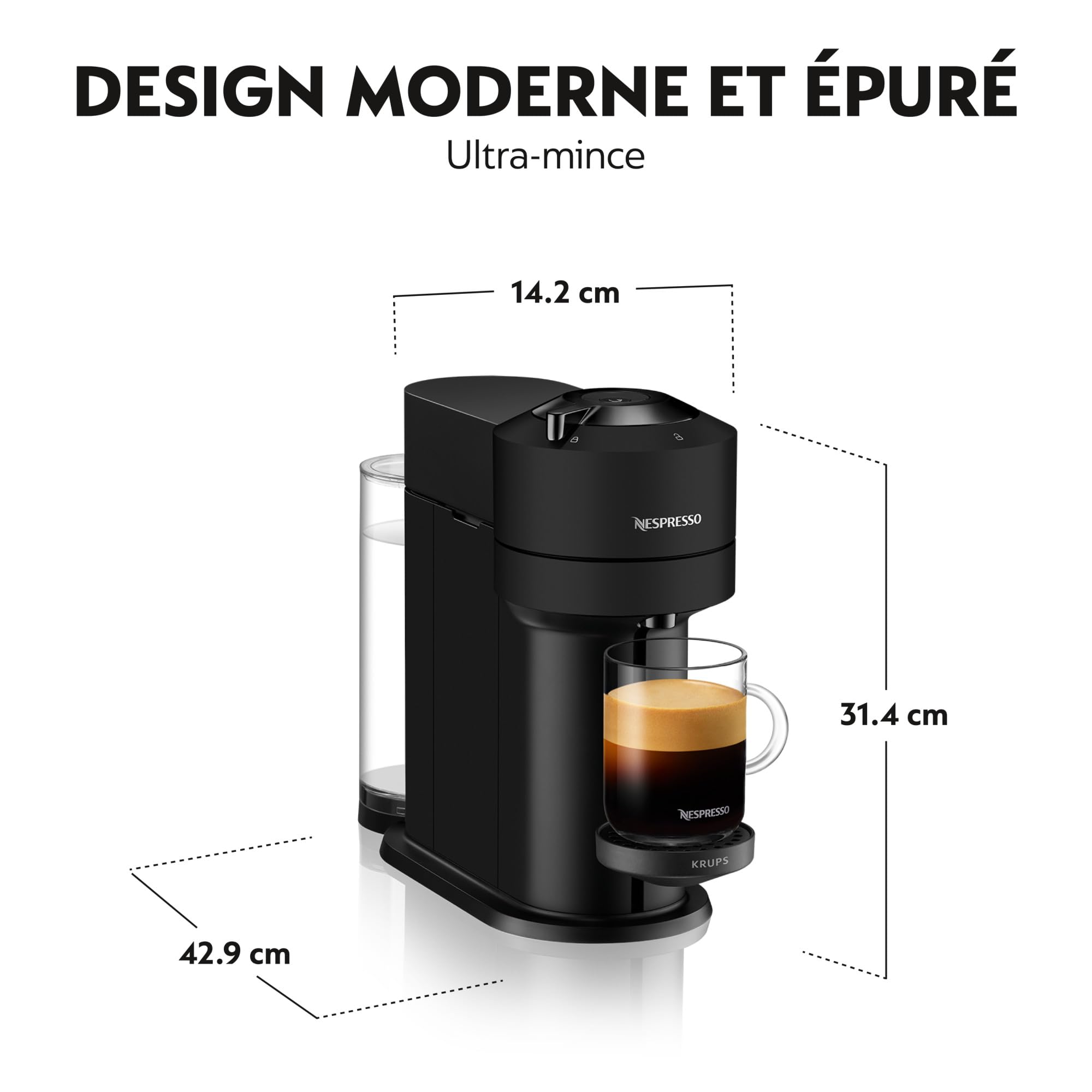 Machine à Café Vertuo Next Gris Claire+52 capsules offertes, Arrêt Automatique, YY5902FD, Gris