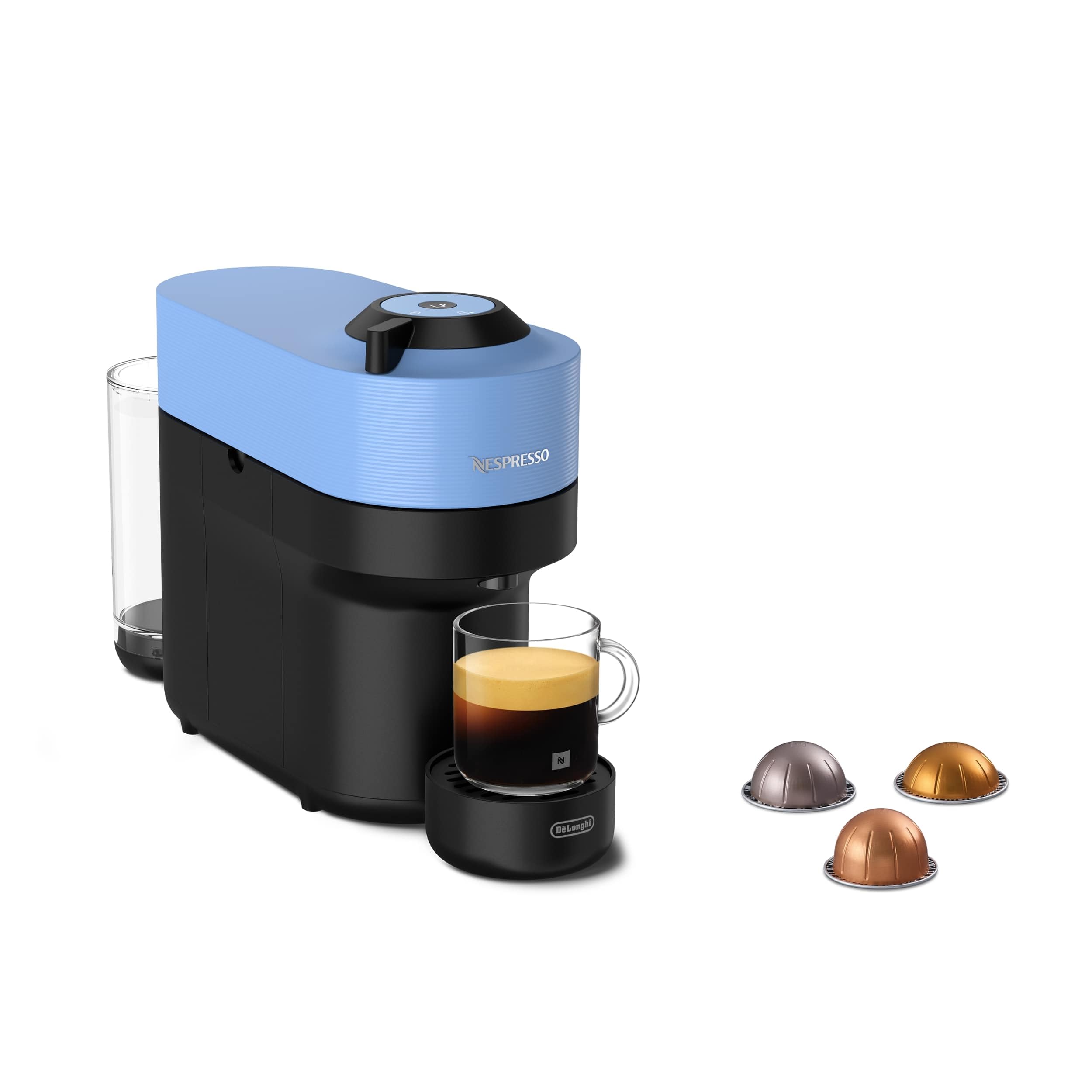 Machine à Café Vertuo POP, 5 Tailles de Tasses, Arrêt Automatique, ENV90.A, Bleu