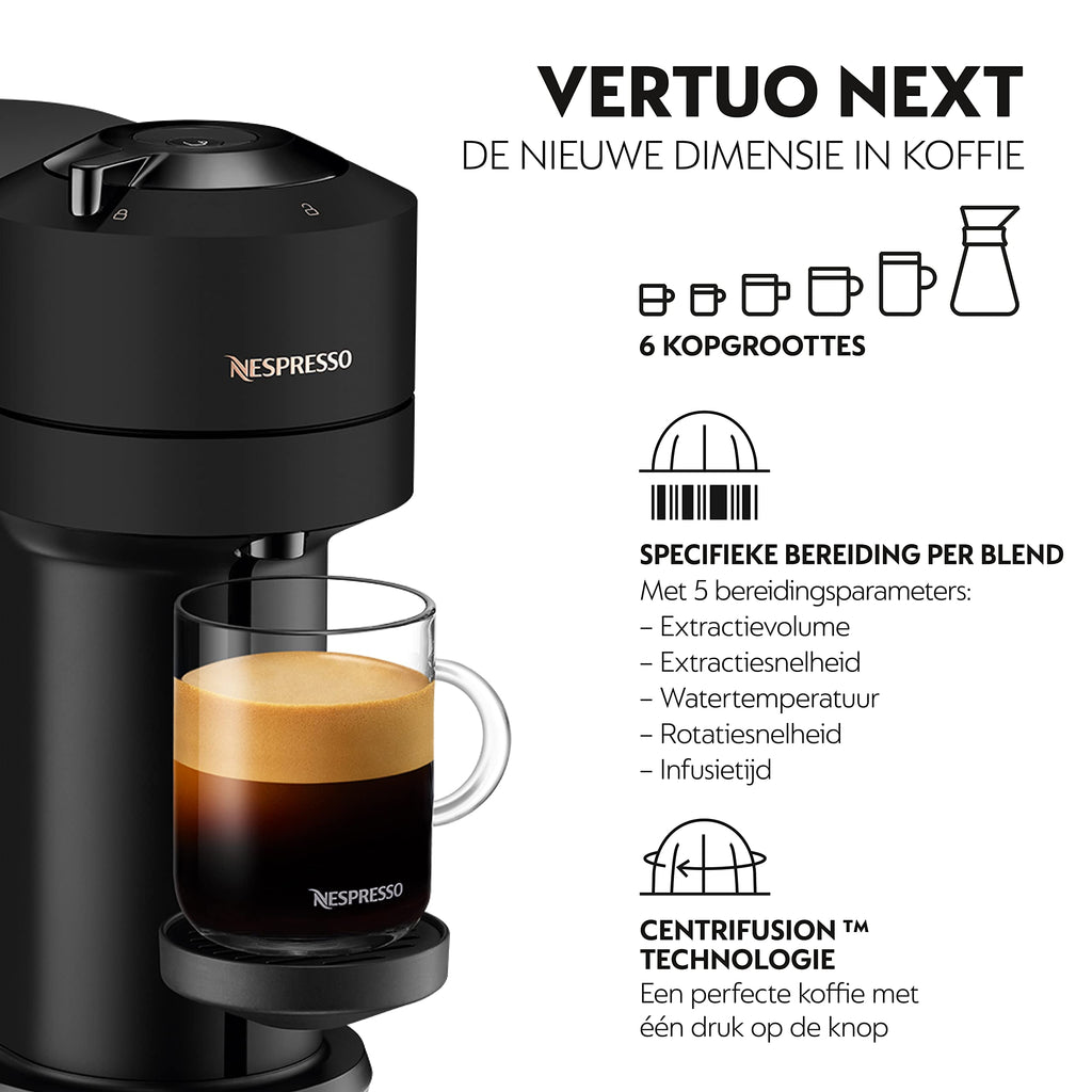 Vertuo Next  machine à café Semi-automatique Cafetière à dosette 1,1 L, XN910810