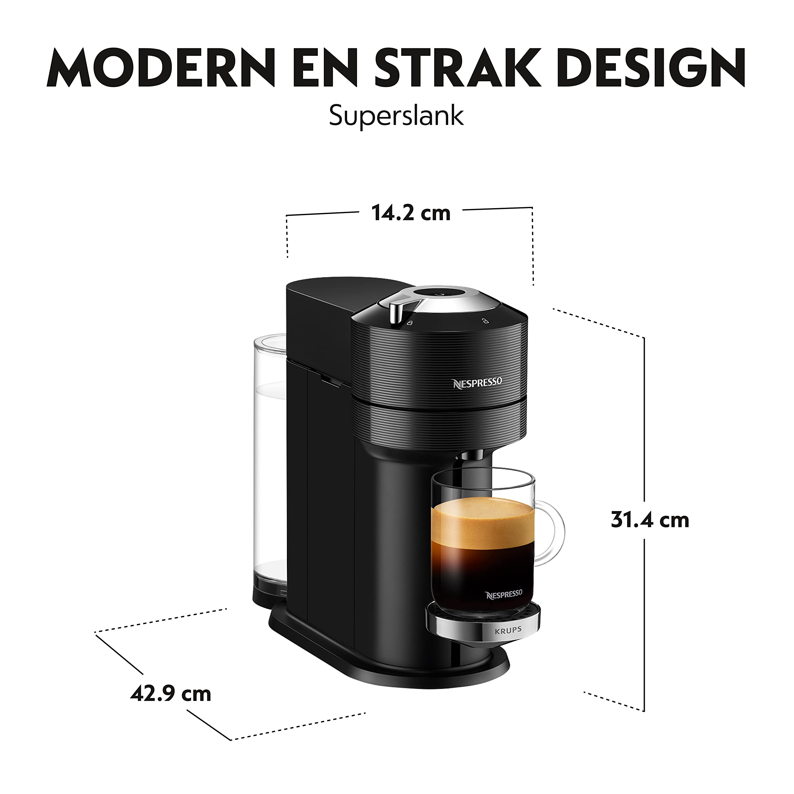 Vertuo Next  machine à café Semi-automatique Cafetière à dosette 1,1 L, XN910810